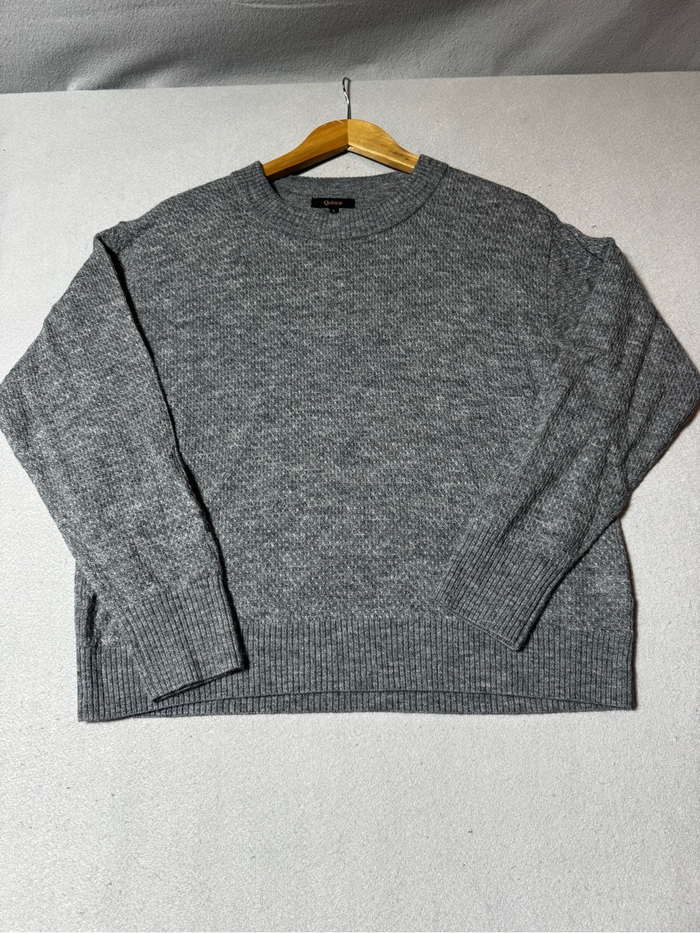 Quince Women’s Gray Knit Crewneck Sweater Size L